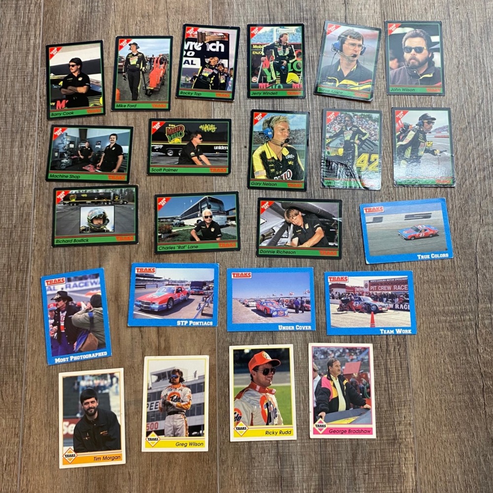 Vintage 1991 1992 TRAKS NASCAR Trading Card Lot 23pc Mello Yello Ricky Rudd